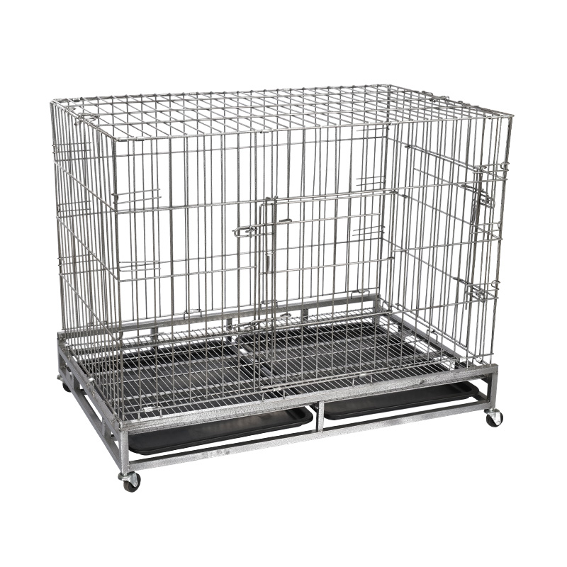 Büyük köpek metal tel katlanır köpek kafesi