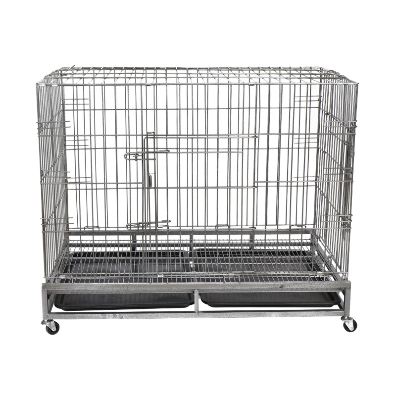 Büyük köpek metal tel katlanır köpek kafesi